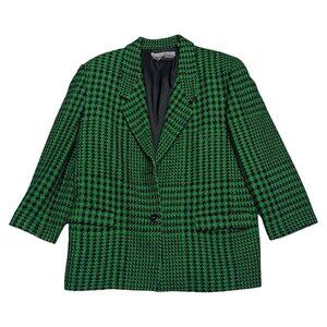 Vintage 90s Ellen Tracy Luxury Designer Retro Wool Cashmere Blazer Jacket Large